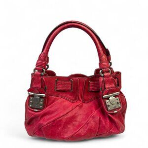 Juicy Couture Vintage Y2K Red Leather Hobo Satchel Bag